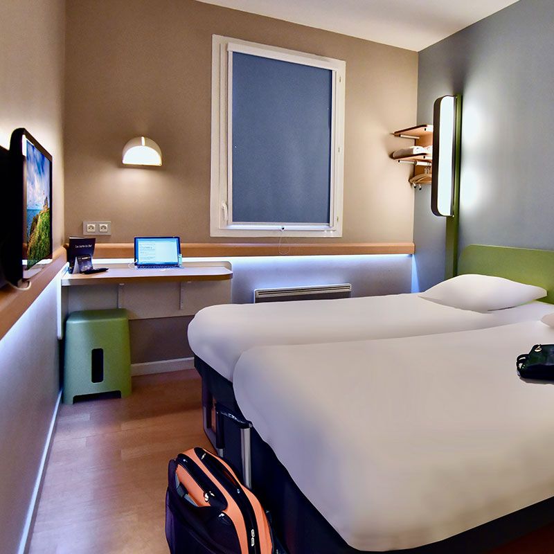 Détails Chambre Twin de l'hôtel Ibis Budget Brest Centre Port