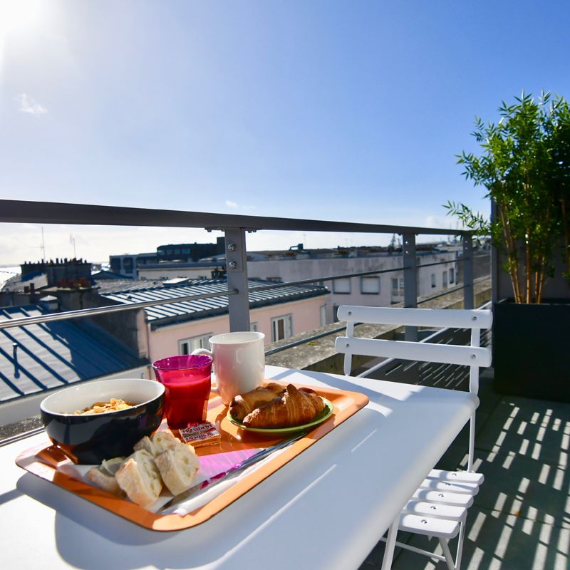 chambre vue mer et terrasse Brest